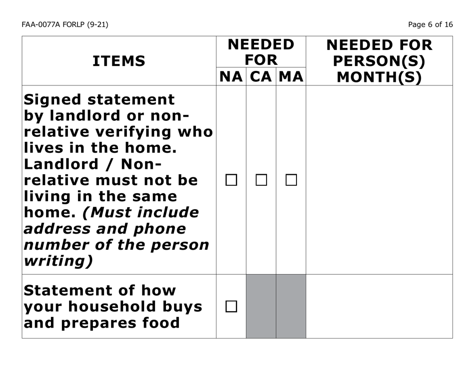 Form FAA-0077A-LP Information Request and Pending Information Agreement - Large Print - Arizona, Page 6