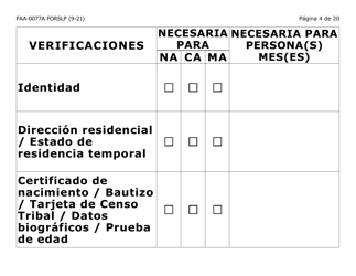 Formulario FAA-0077A-SLP Solicitud De Informacion Y Acuerdo Para Proporcionar Informacion Que Falta - Letra Grande - Arizona (Spanish), Page 4