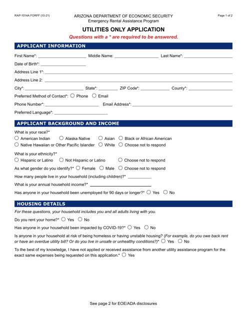 Form RAP-1014A  Printable Pdf