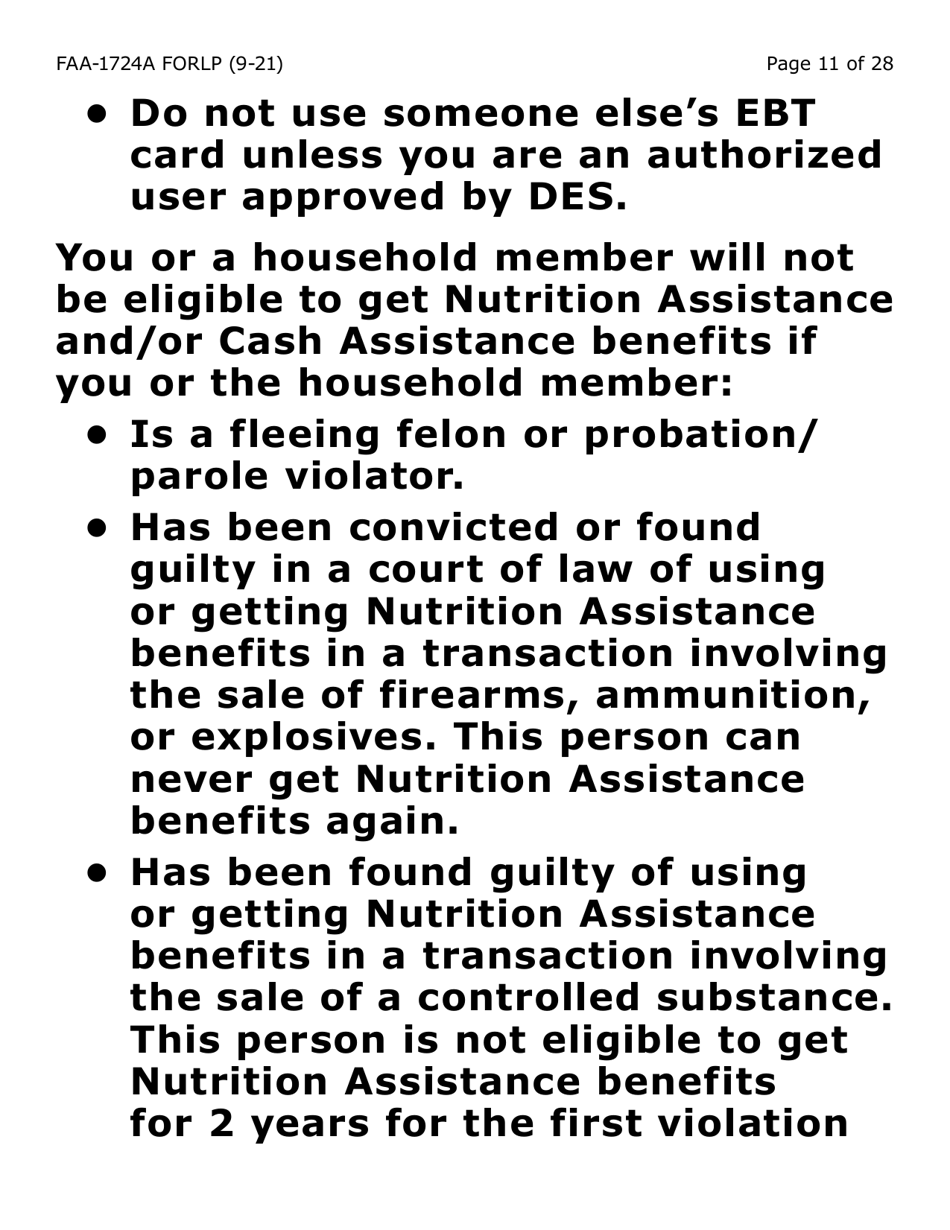 Form FAA-1724A-LP Application Signature Pages - Large Print - Arizona, Page 11