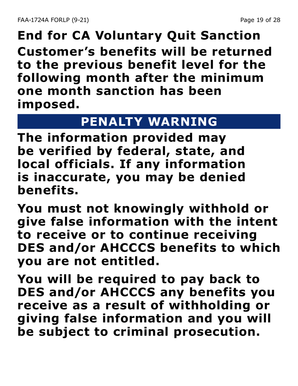 Form FAA-1724A-LP Application Signature Pages - Large Print - Arizona, Page 19