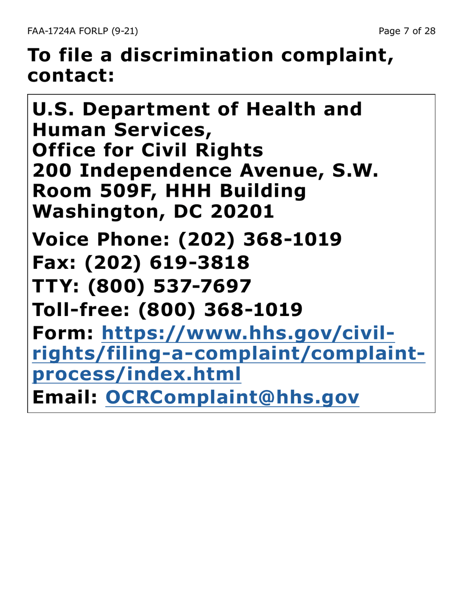 Form FAA-1724A-LP Application Signature Pages - Large Print - Arizona, Page 7