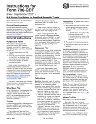 Document preview: Instructions for IRS Form 706-QDT U.S. Estate Tax Return for Qualified Domestic Trusts