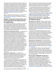 Instrucciones para IRS Formulario 2848(SP) Poder Legal Y Declaracion Del Representante (Spanish), Page 3