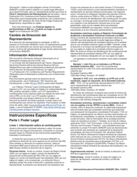 Instrucciones para IRS Formulario 2848(SP) Poder Legal Y Declaracion Del Representante (Spanish), Page 4