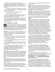 Instructions for IRS Form 8821 Tax Information Authorization, Page 5