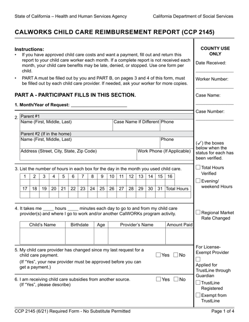 Form CCP2145  Printable Pdf