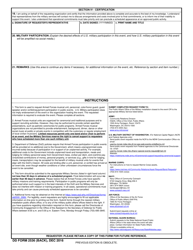 DD Form 2536 Request for Armed Forces Participation in Public Events (Non-aviation), Page 2