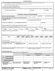 DD Form 2737 Industrial Capabilities Questionnaire, Page 4