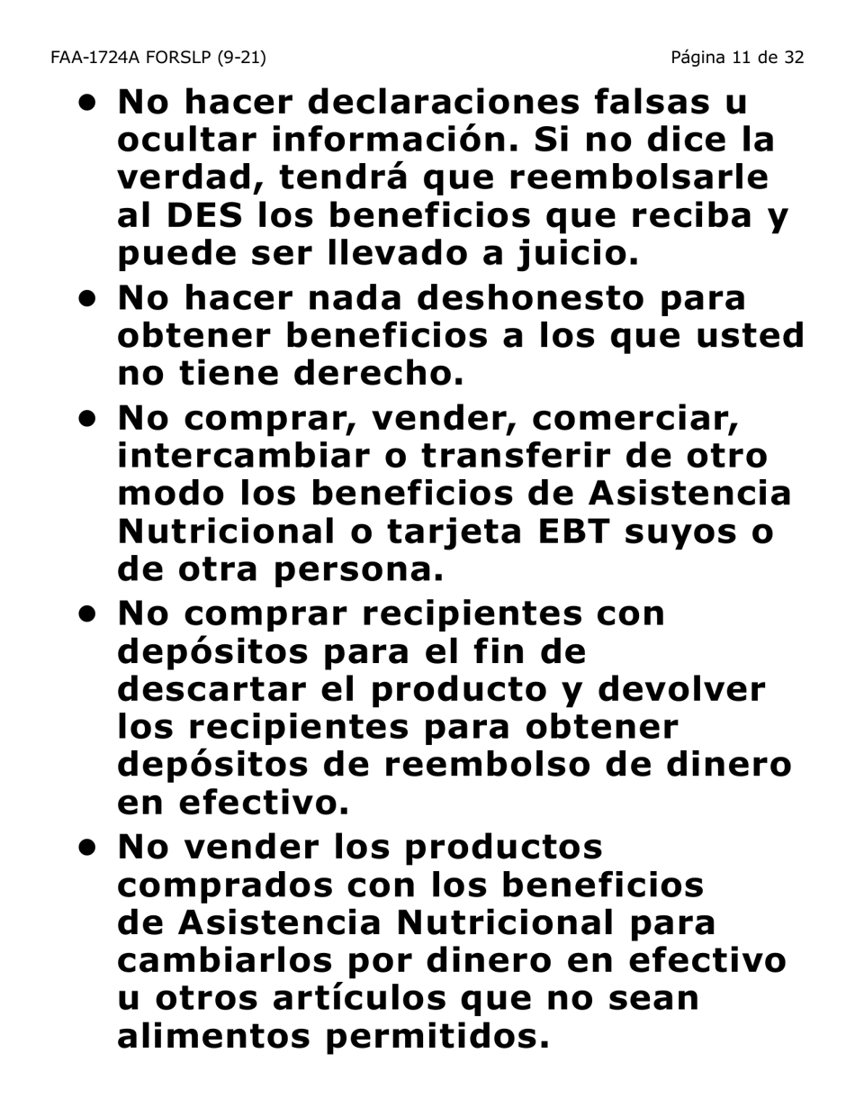 Formulario FAA-1724A-SLP Paginas De Firma De La Solicitud (Letra Grande) - Arizona (Spanish), Page 11