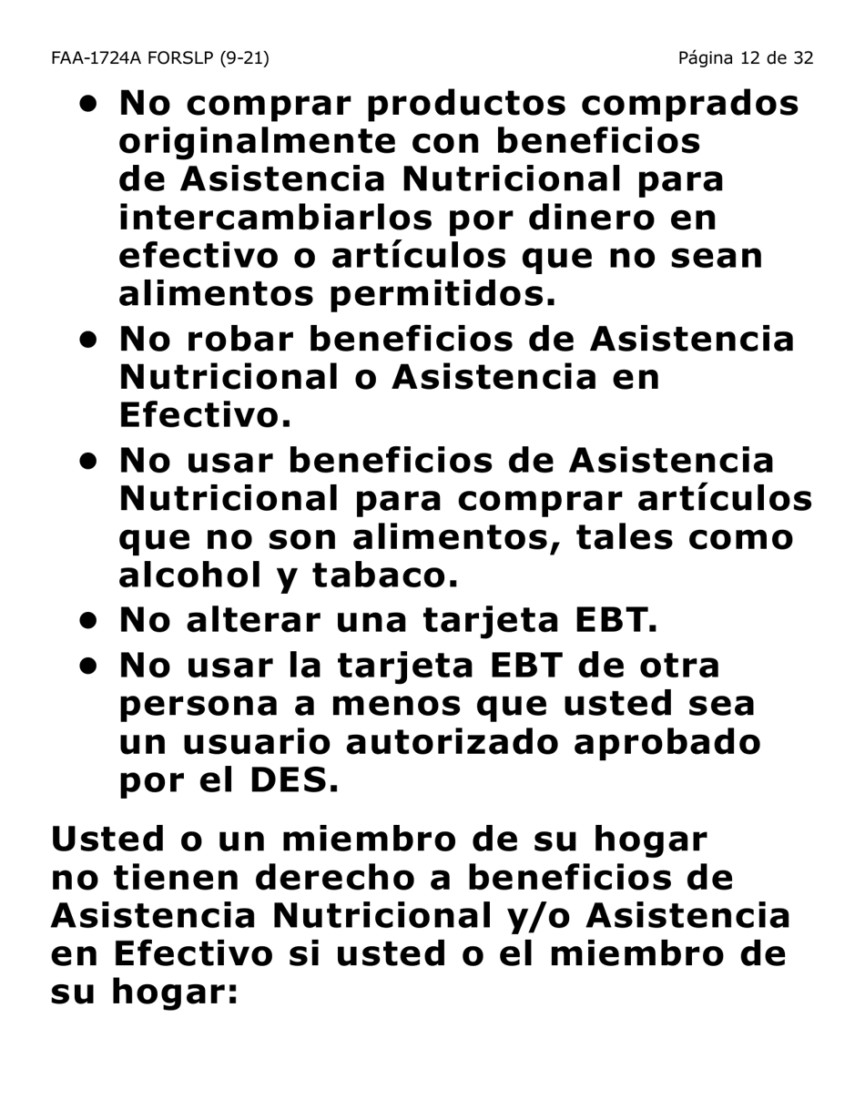 Formulario FAA-1724A-SLP Paginas De Firma De La Solicitud (Letra Grande) - Arizona (Spanish), Page 12