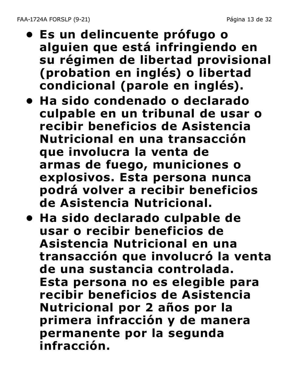 Formulario FAA-1724A-SLP Paginas De Firma De La Solicitud (Letra Grande) - Arizona (Spanish), Page 13