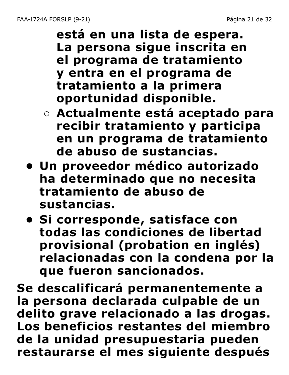 Formulario FAA-1724A-SLP Paginas De Firma De La Solicitud (Letra Grande) - Arizona (Spanish), Page 21