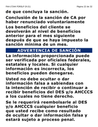 Formulario FAA-1724A-SLP Paginas De Firma De La Solicitud (Letra Grande) - Arizona (Spanish), Page 22