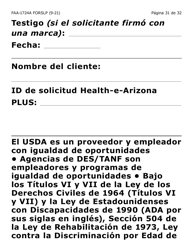Formulario FAA-1724A-SLP Paginas De Firma De La Solicitud (Letra Grande) - Arizona (Spanish), Page 31