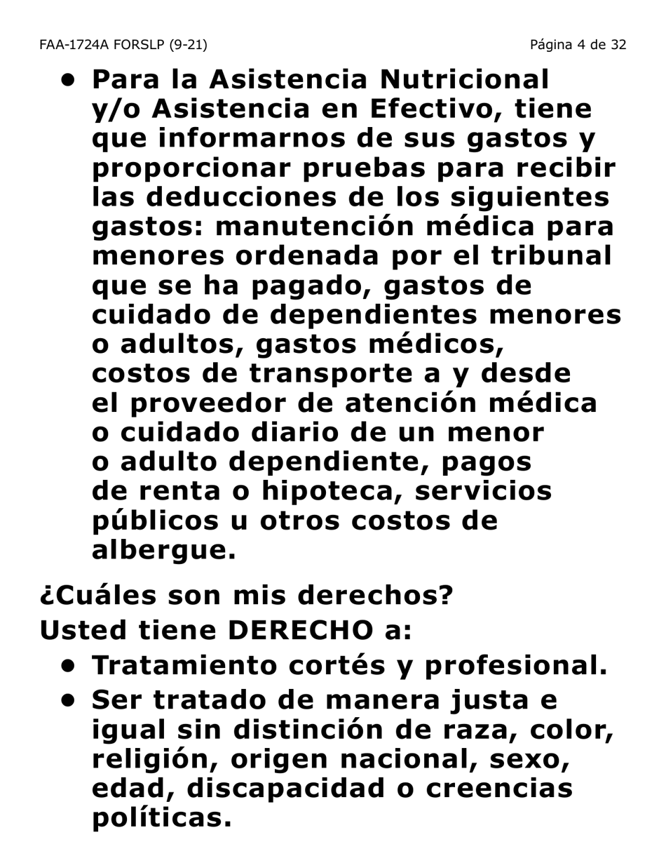 Formulario FAA-1724A-SLP Paginas De Firma De La Solicitud (Letra Grande) - Arizona (Spanish), Page 4