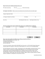 Form UCC12 Tax Lien Standard Search or Copy Request - Minnesota, Page 2