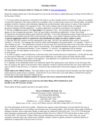 Registration of Trademark, Service Mark, Certification Mark or Collective Mark - Minnesota, Page 3