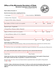 Minnesota Cooperative Annual Renewal - Minnesota