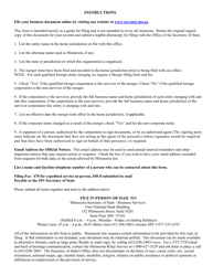 Foreign Corporation or Cooperative Merger Form - Minnesota, Page 3