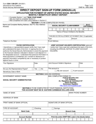 Form SSA-1199-OP1 Direct Deposit Sign-Up Form (Anguilla)