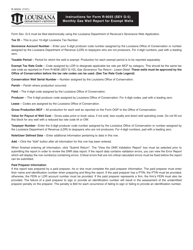 Instructions for Form R-9055, SEV G-5 Monthly Gas Well Report for Exempt Wells - Louisiana