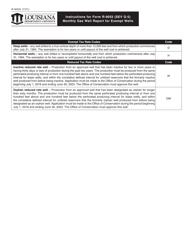 Instructions for Form R-9055, SEV G-5 Monthly Gas Well Report for Exempt Wells - Louisiana, Page 2
