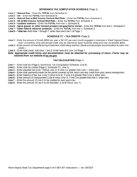 Instructions for Form SEV-401 West Virginia Severance Tax Annual Return - West Virginia, Page 5
