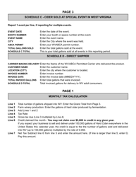 Instructions for Form HCW-01 West Virginia Hard Cider Report - West Virginia, Page 2