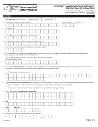 Form AA-15 Tvb Ticket Management for Attorneys - Application for Web Access - New York, Page 2