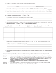 Form 707 (State Form 50219) Joint Application for Sale and Transfer of Permanent to Transport Passenger or Household Goods - Indiana, Page 3