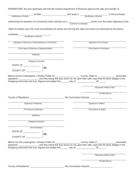 Form 707 (State Form 50219) Joint Application for Sale and Transfer of Permanent to Transport Passenger or Household Goods - Indiana, Page 4