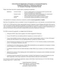 Form 703 (State Form 50216) Application for Emergency or Temporary Authority to Transport Passenger or Household Goods - Indiana, Page 5