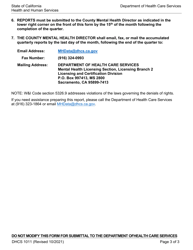 Form DHCS1011 Convulsive Treatments Administered - Quarterly Report - California, Page 3