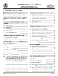 USCIS Form I-129CWR Semiannual Report for CW-1 Employers
