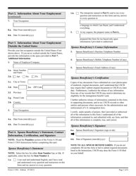 USCIS Form I-130A Supplemental Information for Spouse Beneficiary, Page 3