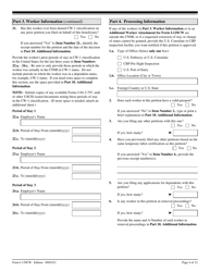 USCIS Form I-129CW Petition for a CNMI-Only Nonimmigrant Transitional Worker, Page 4