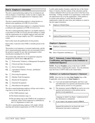 USCIS Form I-129CW Petition for a CNMI-Only Nonimmigrant Transitional Worker, Page 6