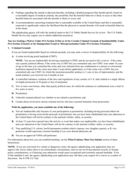 Instructions for USCIS Form I-601 Application for Waiver of Grounds of Inadmissibility, Page 11