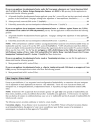 Instructions for USCIS Form I-601 Application for Waiver of Grounds of Inadmissibility, Page 2