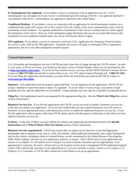 Instructions for USCIS Form I-601 Application for Waiver of Grounds of Inadmissibility, Page 3