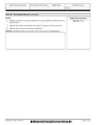 USCIS Form I-693 Report of Medical Examination and Vaccination Record, Page 13