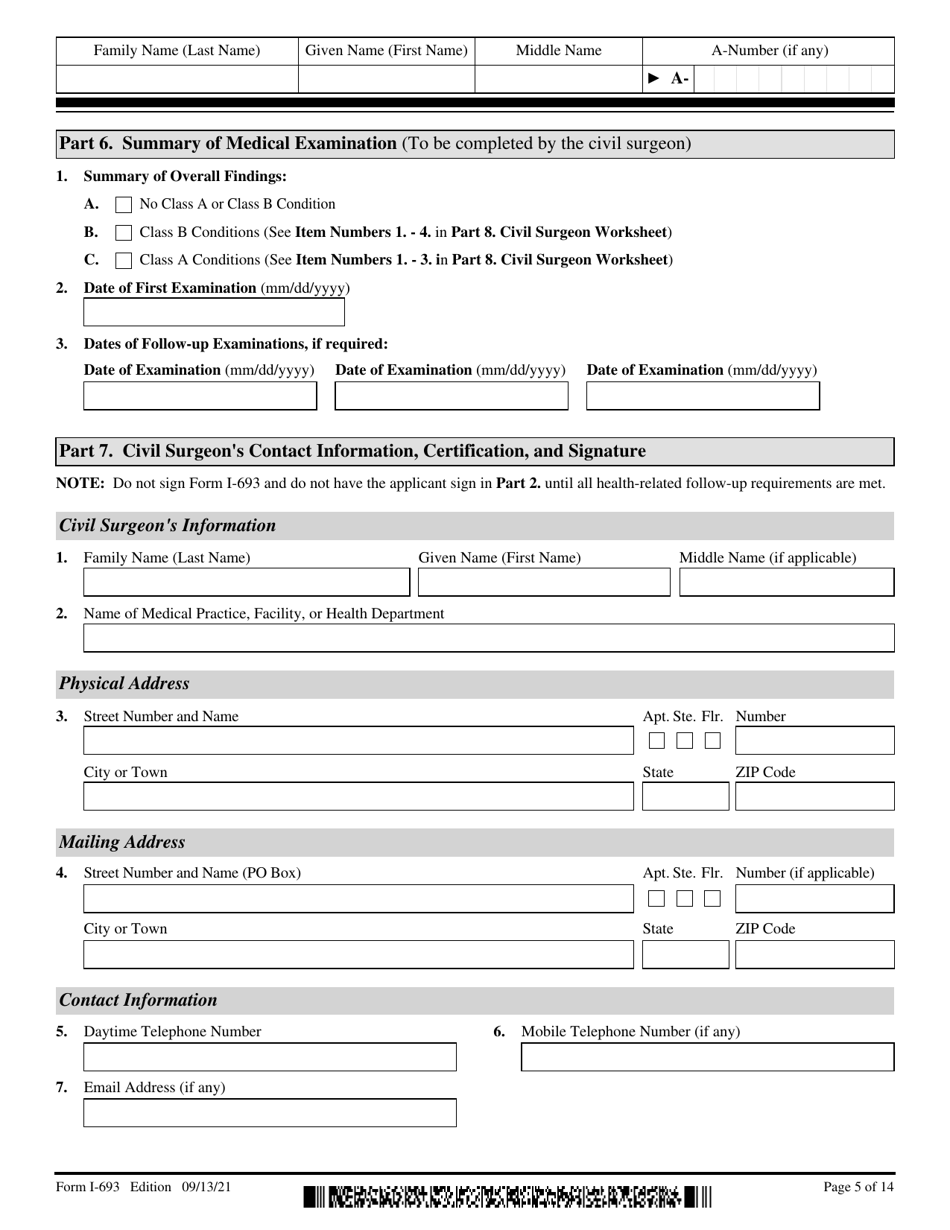USCIS Form I-693 - Fill Out, Sign Online and Download Fillable PDF ...