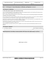 USCIS Form I-693 Report of Medical Examination and Vaccination Record, Page 6