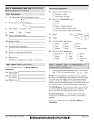 USCIS Form I-821D Consideration of Deferred Action for Childhood Arrivals, Page 2