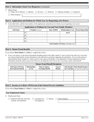 USCIS Form I-912 Request for Fee Waiver, Page 2