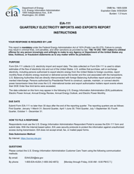 Document preview: Instructions for Form EIA-111 Quarterly Electricity Imports and Exports Report