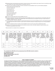 Form WH-226A Supplemental Data Sheet for Application for Authority to Employ Workers With Disabilities at Subminimum Wages, Page 4