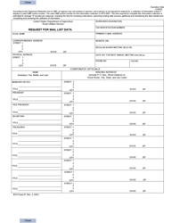 RUS Form 87 Request for Mail List Data