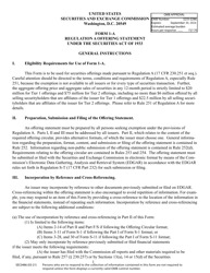 SEC Form 0486 (1-A) Regulation a Offering Statement Under the Securities Act of 1933